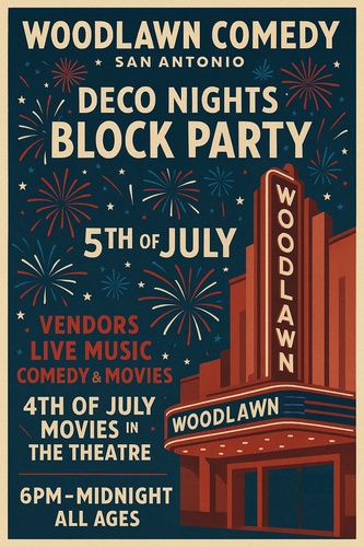 Saturday July 5th Deco Nights Block Party