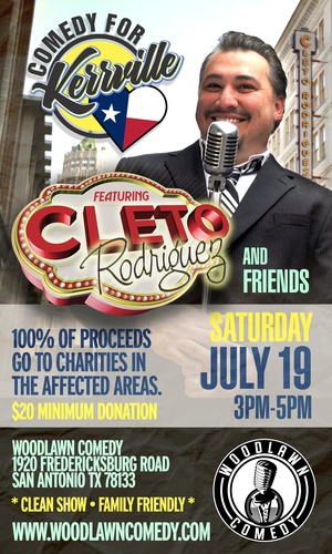 Comedy for Kerrville! Cleto Rodriguez and friends!